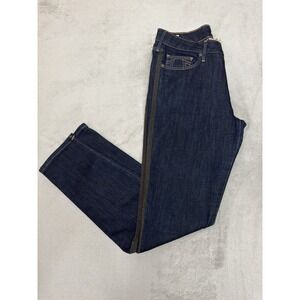 True Religion Slim Mid Rise Jeans Women's 29x29 Dark Wash Studded Side USA